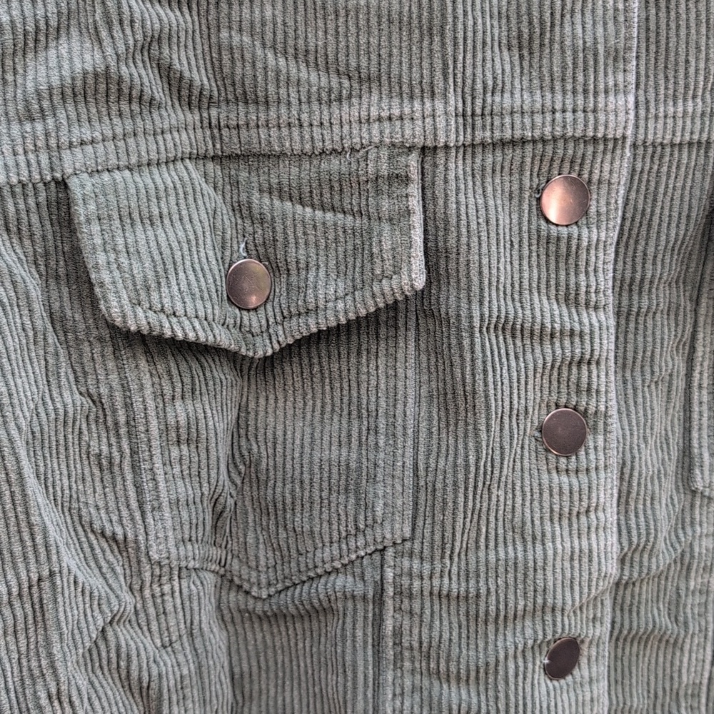 Oversized Olive Green Corduroy Shacket - Women's XS - Picture 2 of 7